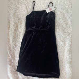 Elegant Black Velvet Dress